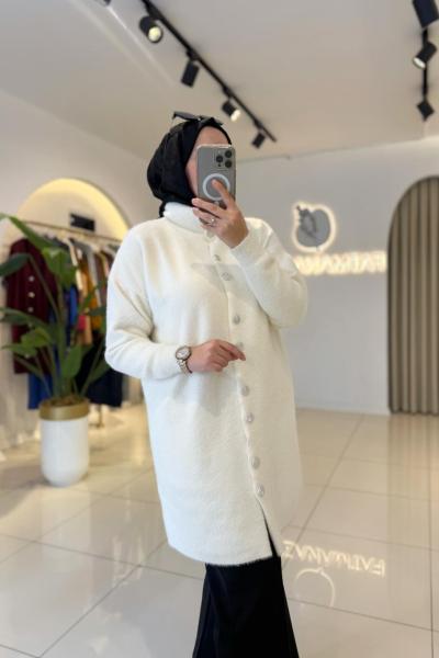 Premium Hırka Beyaz