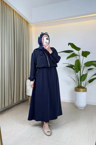 Puane İkili Takım Lacivert