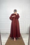 Queen Tesettür Elbise Kiremit