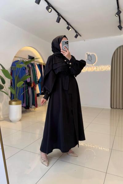 Roa Ferace Elbise Siyah