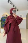 Roa Ferace Elbise Bordo