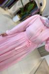 Russe Tesettür Elbise Pembe