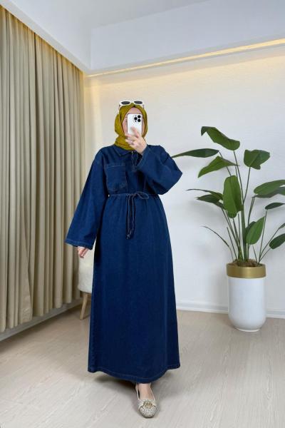 Sahra Kot Elbise Lacivert