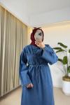 Sahra Kot Elbise Mavi