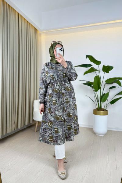 Seren Desenli Gömlek Yeşil