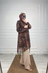 Şifon Püsküllü Tunik Etnik Desen