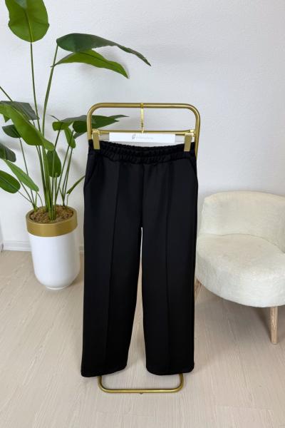 Tam Boy Scuba Pantolon Siyah