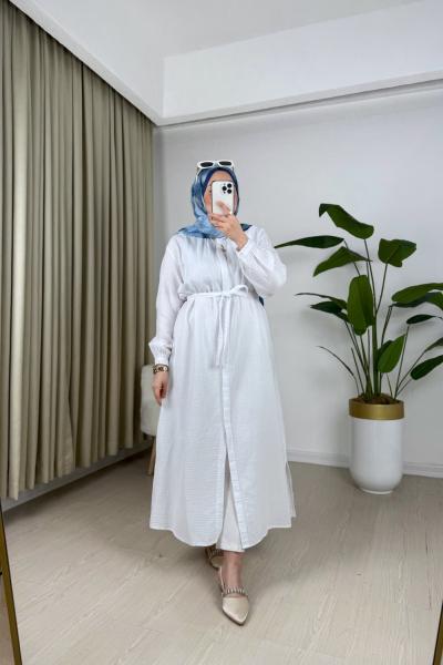 Tesa Müslin Gömlek Beyaz