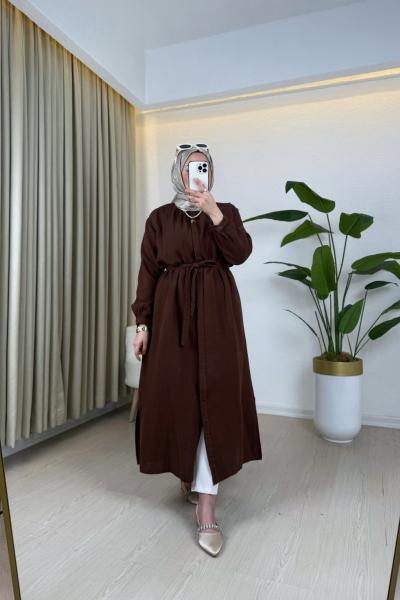 Tesa Müslin Gömlek Acı Kahve