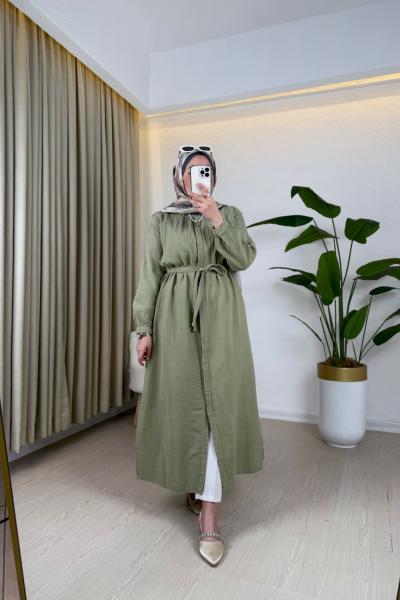 Tesa Müslin Gömlek Çağla Yeşili