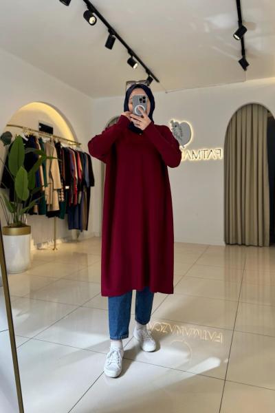 Triko Tunik Bordo