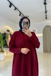 Triko Tunik Bordo