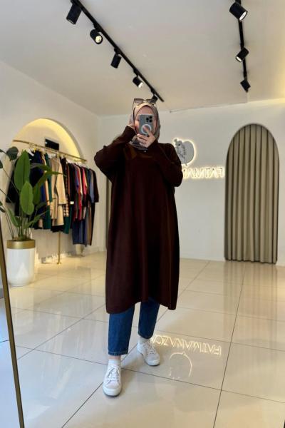 Triko Tunik Acı Kahve