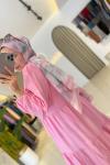 Viyana Tesettür Elbise Pembe