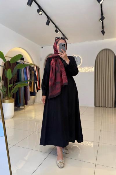 Yelekli Tesettür Elbise Siyah