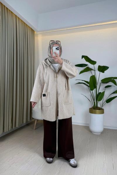 Zişa Angora Kap Ekru