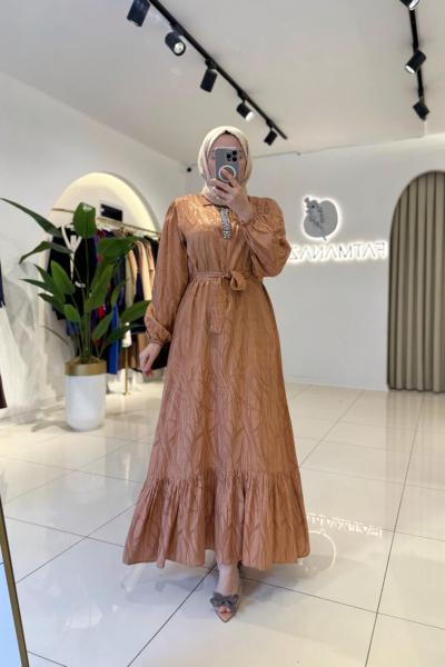 İdil Tesettür Elbise Gold