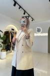 Leydia Blazer Ceket Krem