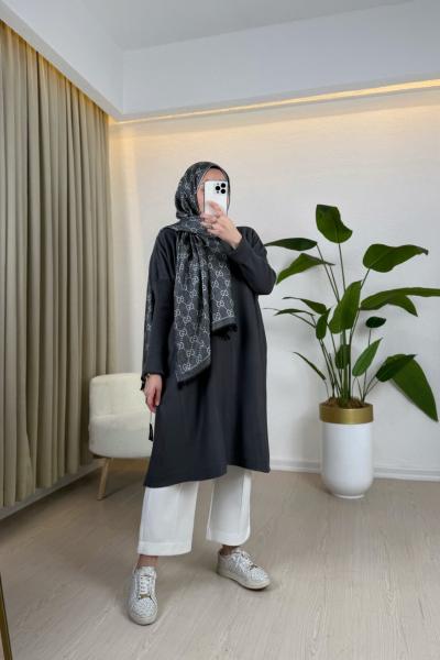 Triko Tunik Antrasit ( Ön Sipariş)