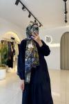Nazen Tesettür Elbise Lacivert Lacivert