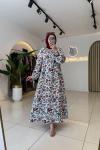 Melis tesettür Elbise Kırmızı Kırmızı
