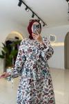 Melis tesettür Elbise Kırmızı Kırmızı