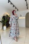 Melis tesettür Elbise Kırmızı Kırmızı