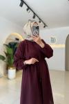 Eylül Müslin Gömlek Bordo Bordo