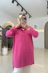 Basic Krep Gömlek Pembe Pembe