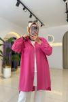 Basic Krep Gömlek Pembe Pembe
