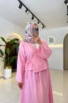 Kimono Takım Pembe Pembe