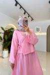 Kimono Takım Pembe Pembe