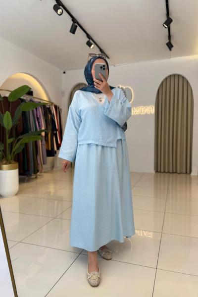 Kimono Takım Mavi Mavi