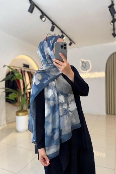 Batik Şal İndigo Koyu Mor