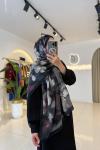 Batik Şal Siyah Mürdüm Siyah Fuşya