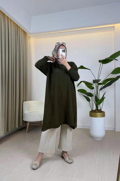 Triko Tunik Haki