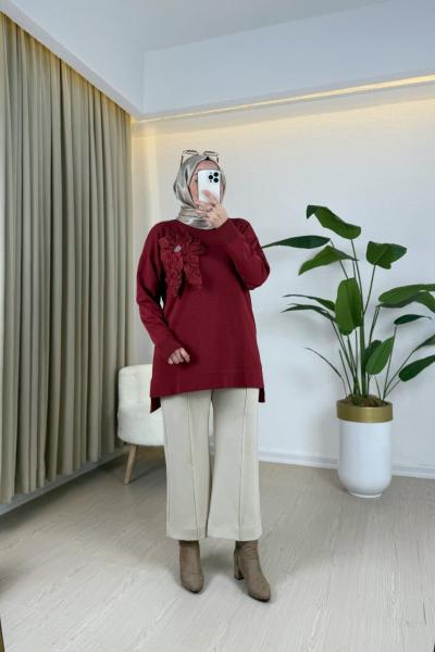 Dessa Merserize Tunik Bordo Bordo