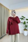 Dessa Merserize Tunik Bordo Bordo