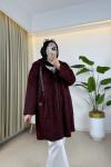Zişa Angora Kap Bordo Bordo