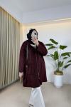 Zişa Angora Kap Bordo Bordo