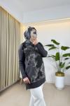 Batik Desen Bluz Gri Gri