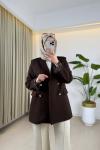 Leydia Blazer Ceket Acı Kahve Acı Kahve