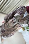 Lara Desenli Kimono Bordo Bordo