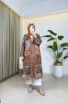 Lara Desenli Kimono Turuncu Turuncu