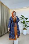 Mine Desenli Kimono Turuncu Turuncu