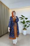 Mine Desenli Kimono Turuncu Turuncu