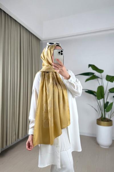 Almira Desen Şal Gold Gold