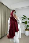 Almira Desen Şal Bordo Bordo