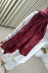 Almira Desen Şal Bordo Bordo