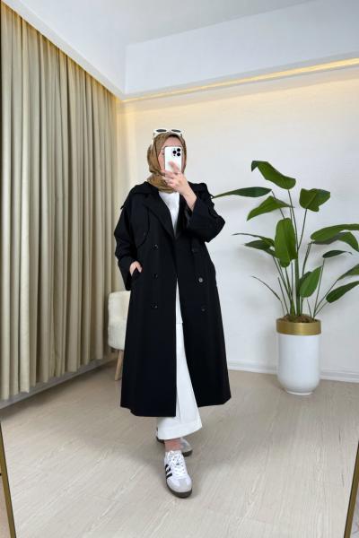 Saye Trench Siyah